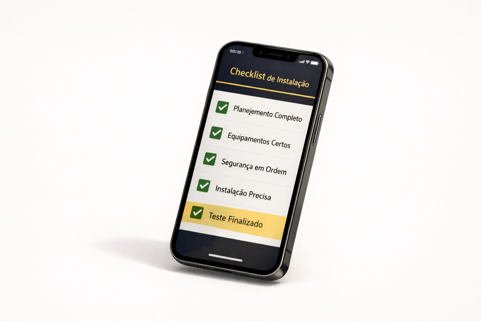 Checklist do telhado — mockup do bônus 1